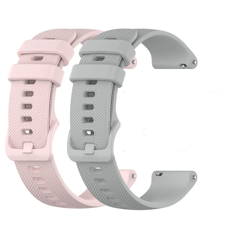 Correa de silicona de 16mm, 18mm, 20mm y 22mm para reloj CMF Pro Garmin Vivoactive 3 4 4s Venu 2 2s SQ Forerunner 245 B57 Huawei B6 B3