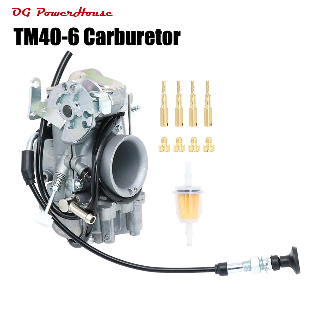 Carburador de Carreras TM40-6 de 40MM para Motocicletas, ATV, Quad, Go Kart, Dirt Bike XR600, XR650, NX650, XR600, KLX650, DR650