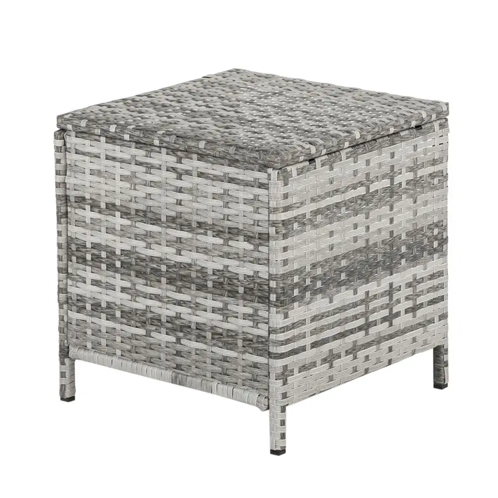 5-Piece Gray Gradient Sofa Set: 2 Chairs, 2 Footstools, 1 Coffee Table Combo