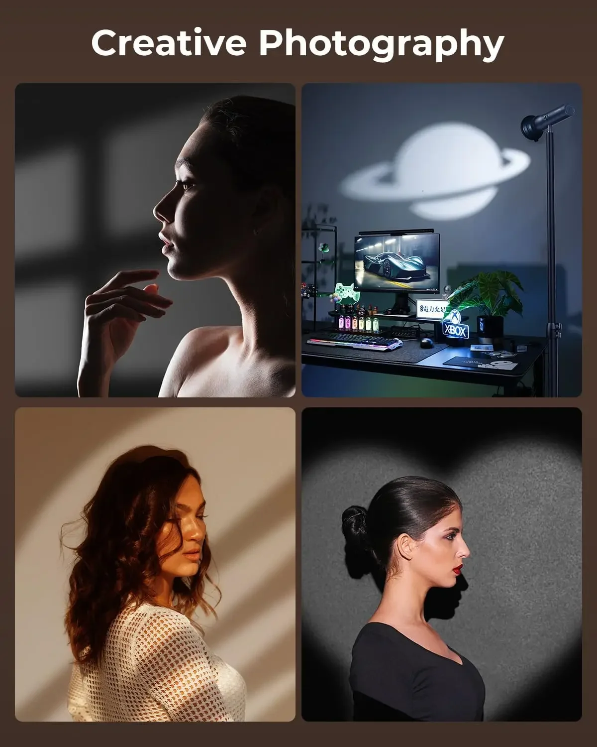 

New For SMALLRIG RGB LED Photography Flashlight 7500mAh Aluminum Alloy Patterned Ambient Light 4 Color Fill Light with 20 Patter