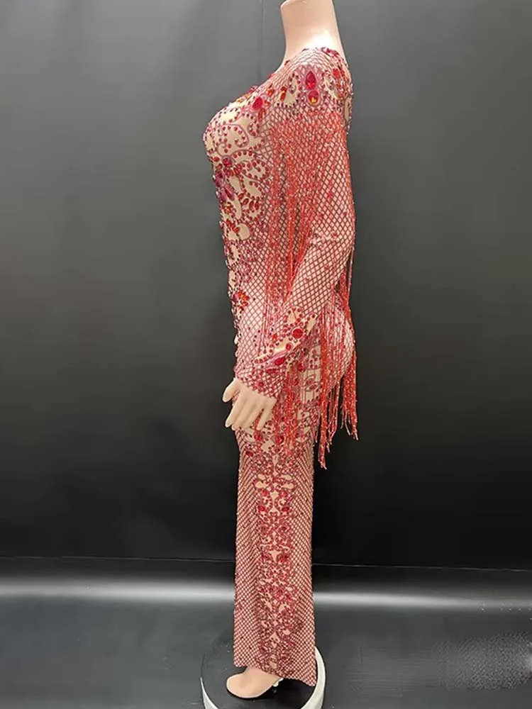 Alta qualidade strass borla sexy vestido elástico 2025 nova moda roupas femininas personalizadas