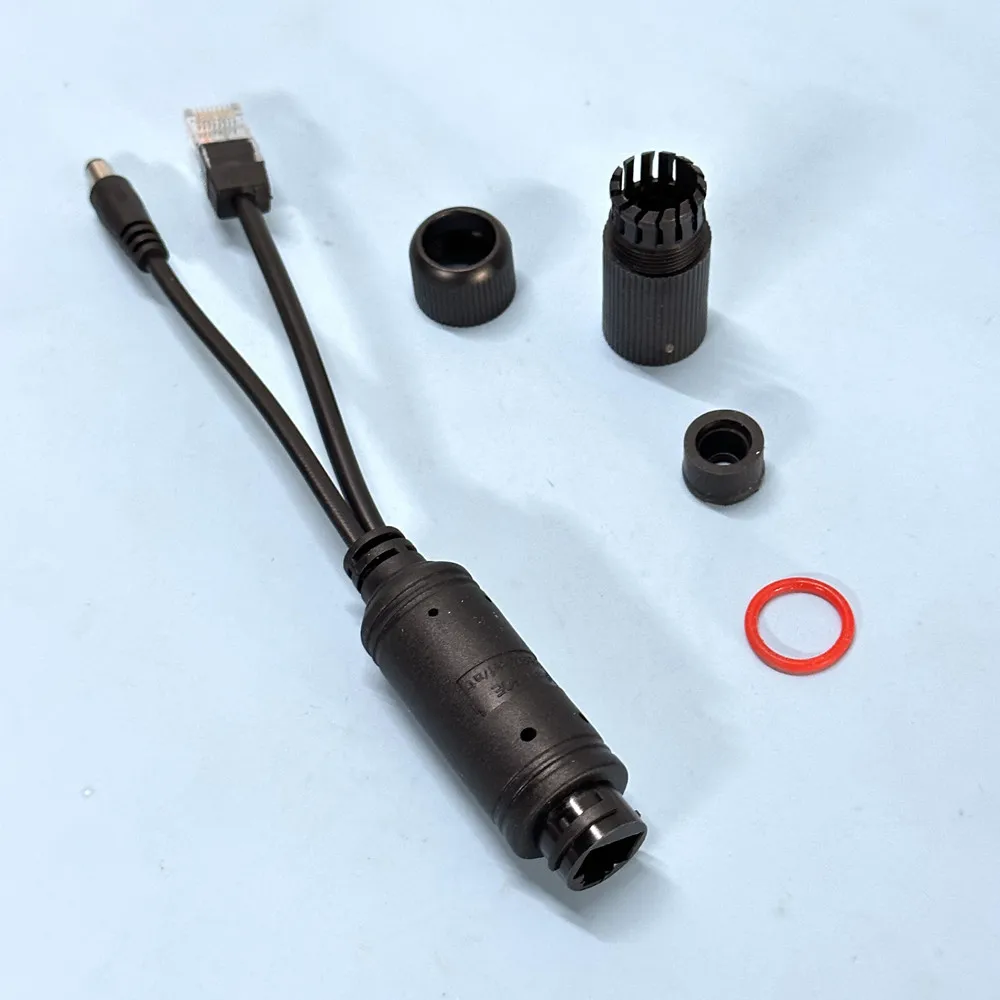 

Waterproof POE Splitter Adapter Cable 48V to 12V Outdoor Standard Power Adapter Cable Supply Injector for IP Camera