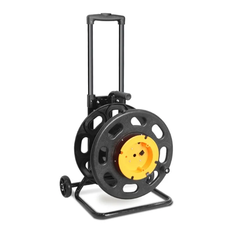 

Волоконно-оптический аудиокабель SDI Сигнальная катушка 220 В Промышленная мобильная пустая кабельная катушка с рулевым стержнем Пластиковая катушка для кабеля