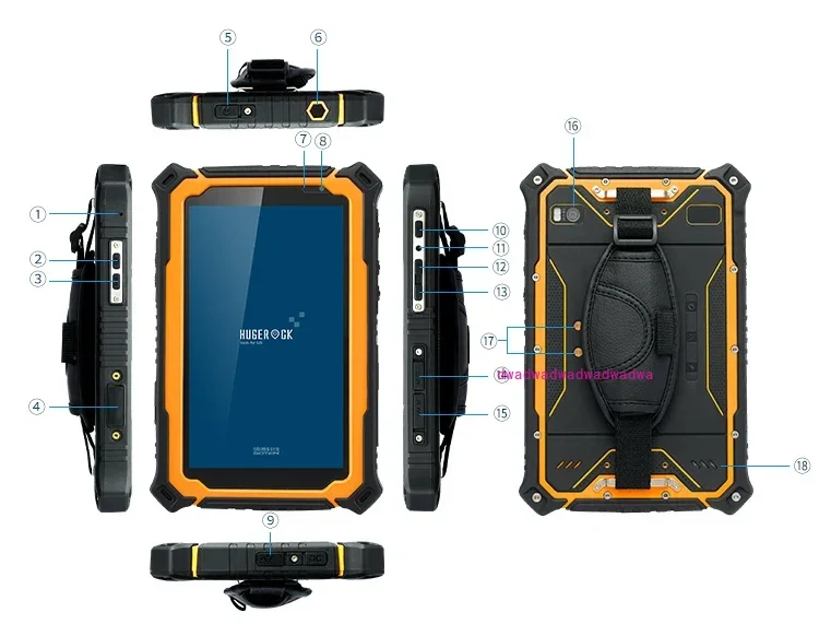 T71 Waterproof Shockproof Drop Resistance Android Rugged Tablets Panel Pc Industrial 7 Inch 1000 Nits