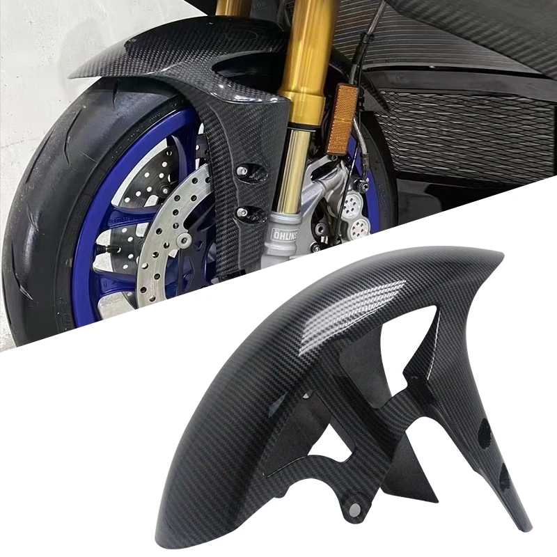 

For Yamaha YZFR1 2009-2018, YZFR6 2017 2018 2019 2020 MT-10 2016-2017 Motorcycle ABS Carbon Fiber Front Fender Splash Guard