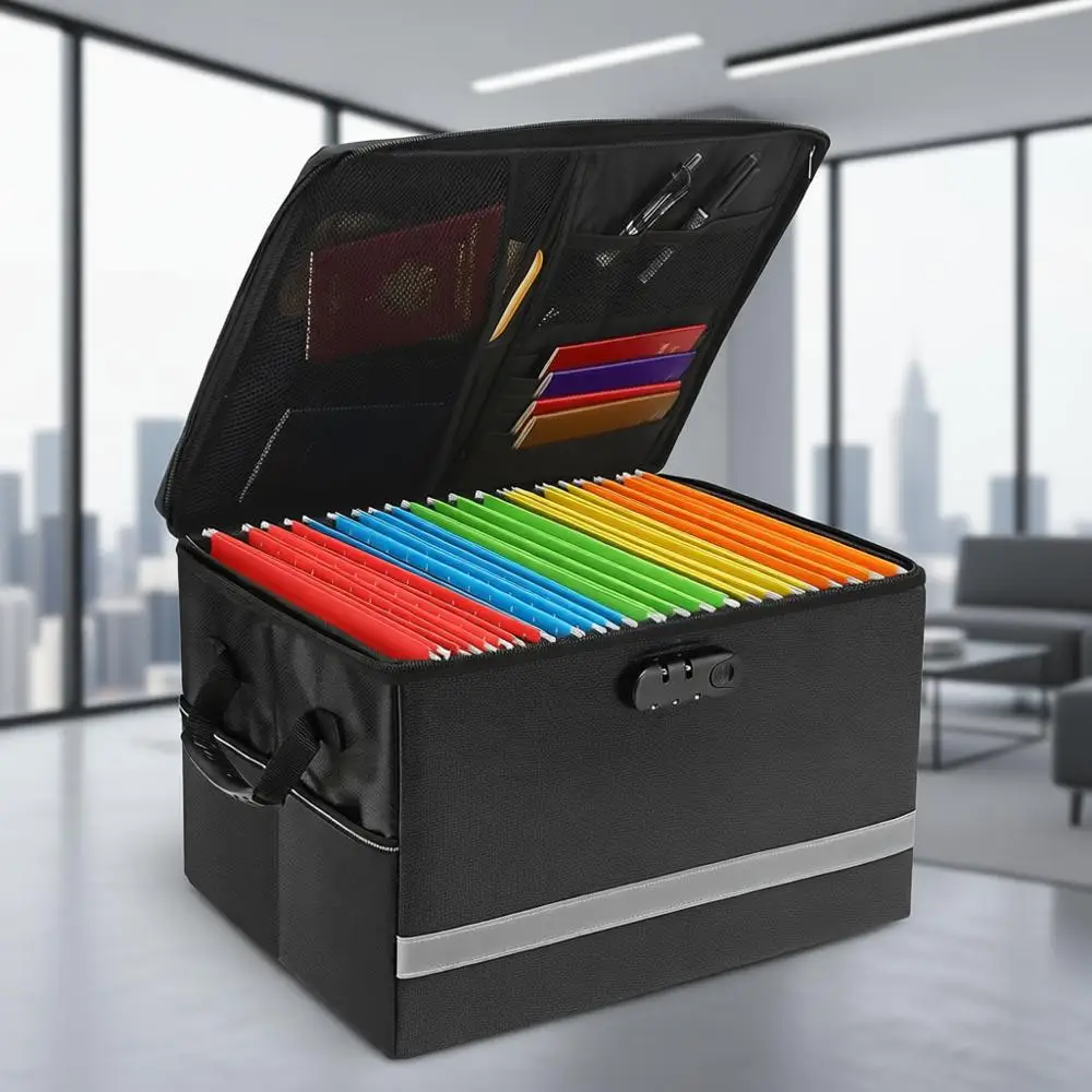 

Надежный портативный органайзер для файлов с крышкой и ручкой