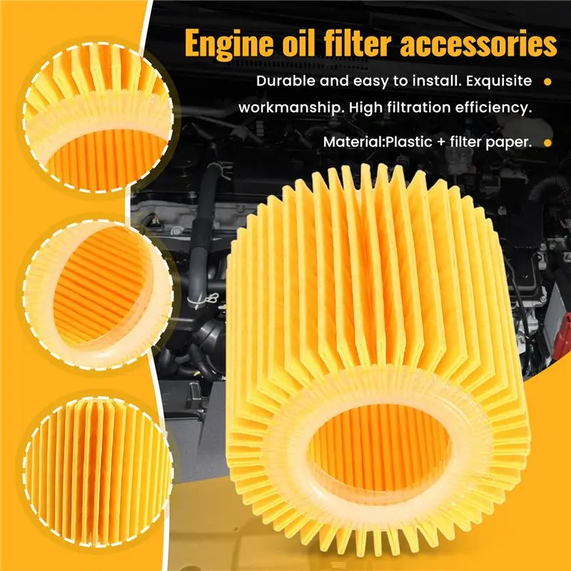 Eco-Friendly 10Pcs Car Engine Oil Filters For Toyota C-HR 2018 2019 2.0L Pontiac Vibe 2009-2010 Corolla Prius 1.8L Filters 04152