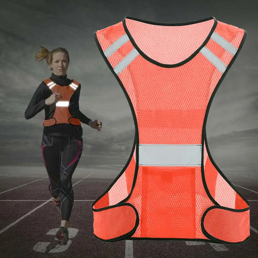 Universal Reflective Vest Safety Running Gear with Pocket High Visibility for Running Cycling Walking For Women Men 3 Colors