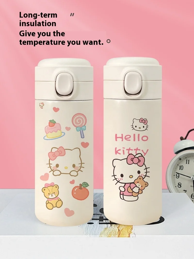 2024 New Hello Kitty Insulation Cup Surrounding Girls, Girls, And Students With High Appearance And Cute Water Cup Hello Kitty