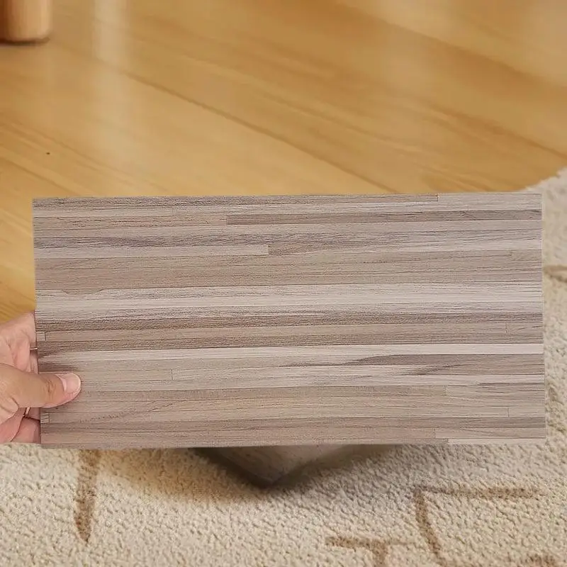 Décor de meubles de maison de poupée 1:12, carreaux miniatures de planches de sol en bois simulés en PVC