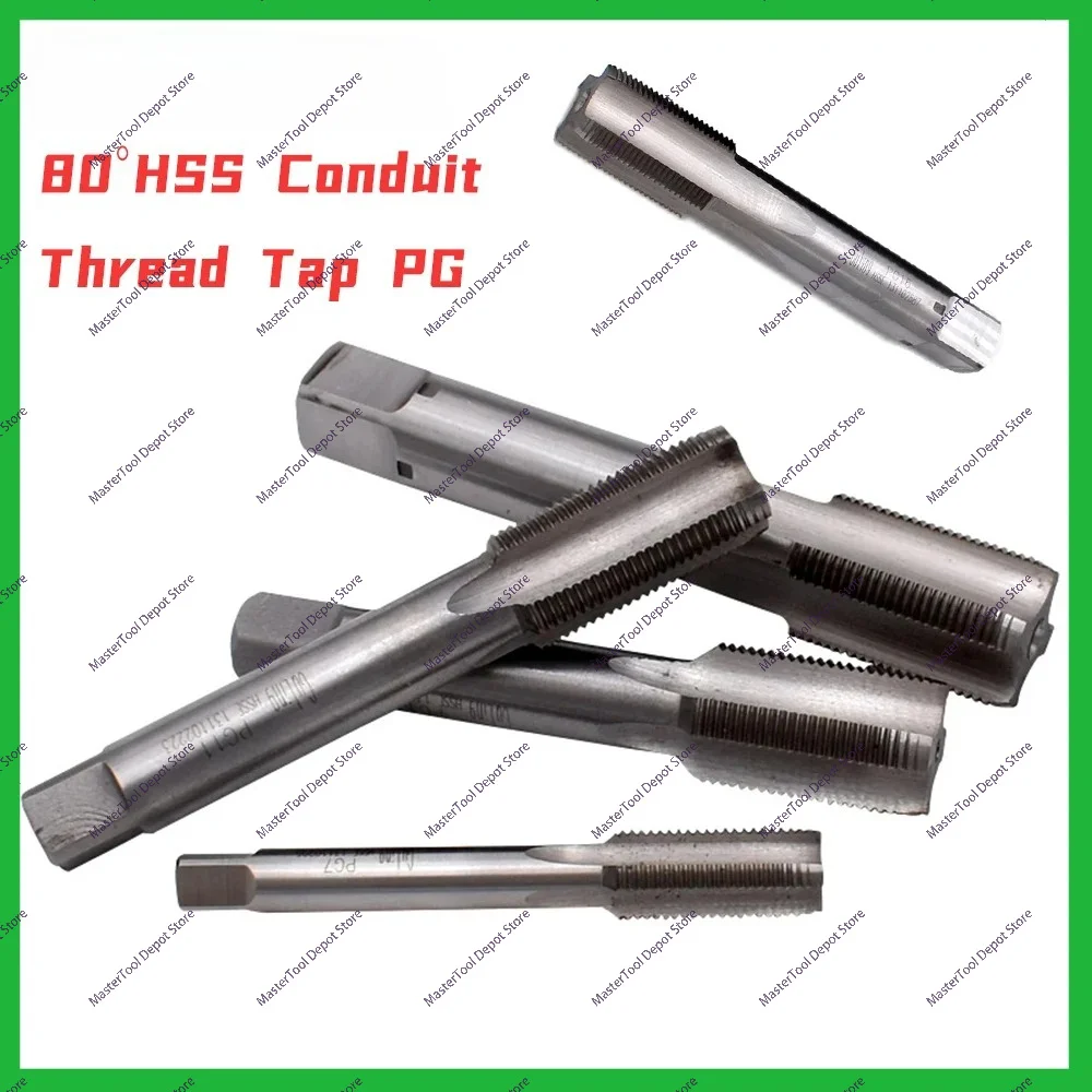 HSS Conduit Tap 80 Degree German Standard Straight Groove Cylinder Thread Tap PG7 PG9 PG11 PG13.5 PG16 PG21 PG29