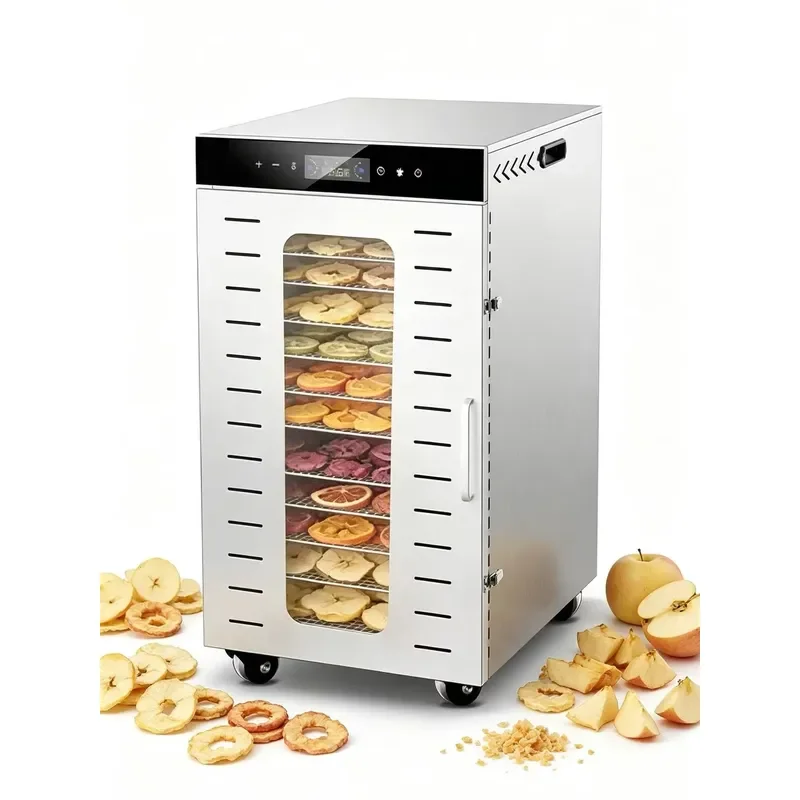 Commercial 20 Tray Food Dehydrator 1500W 220V Industrial Ginger Dryer Machine Large Capacity Fruit Vegetable Herb Drying