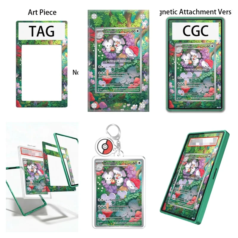 Étui de protection en acrylique recyclable pour porte-clés, présentoir d'art pour fans d'anime Pokémon Paldea Evolved Maushold, cadeau pour les fans d'art