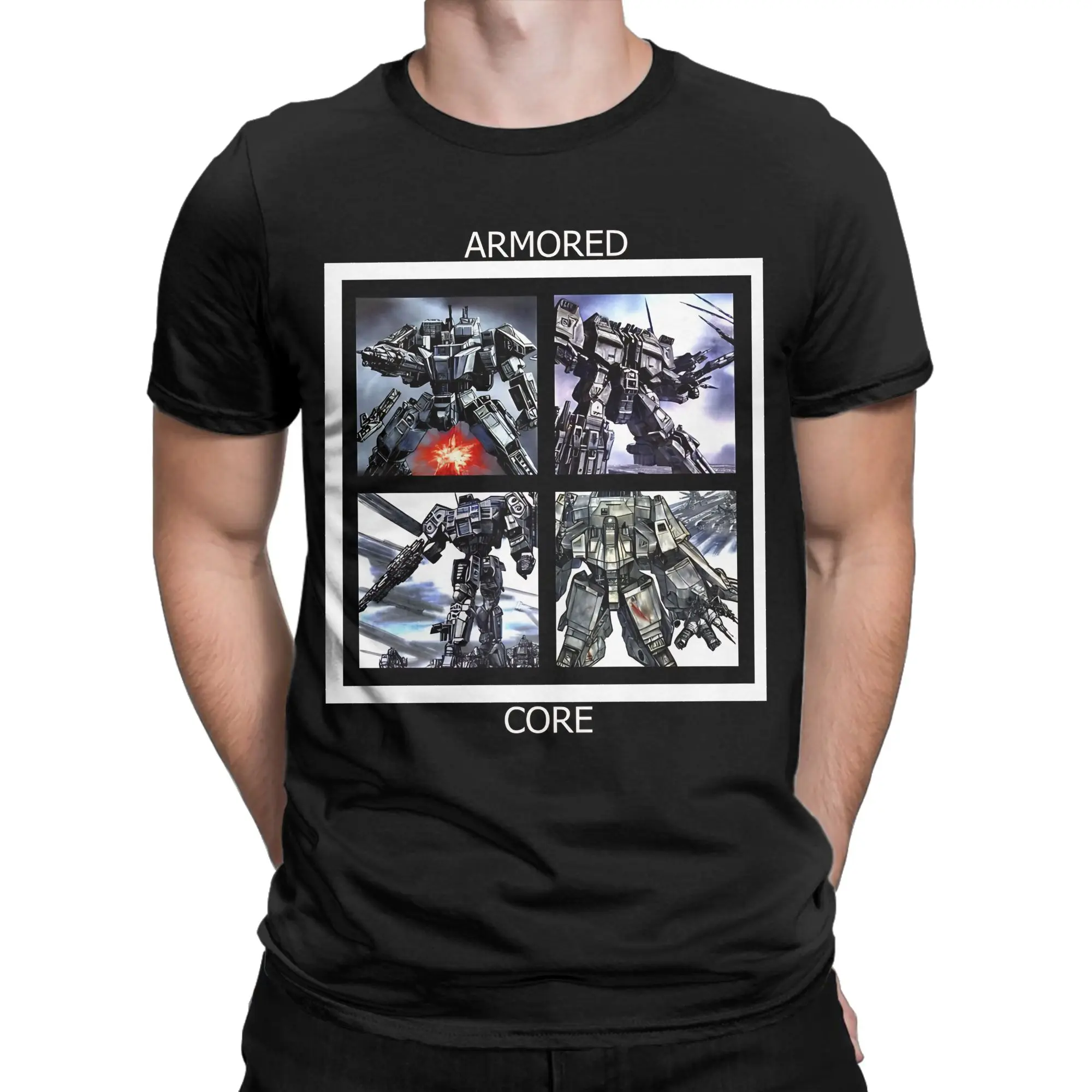ARMORED CORE  Funny Graphic 100% Cotton T-Shirt Armored Core Tees Tops For Men