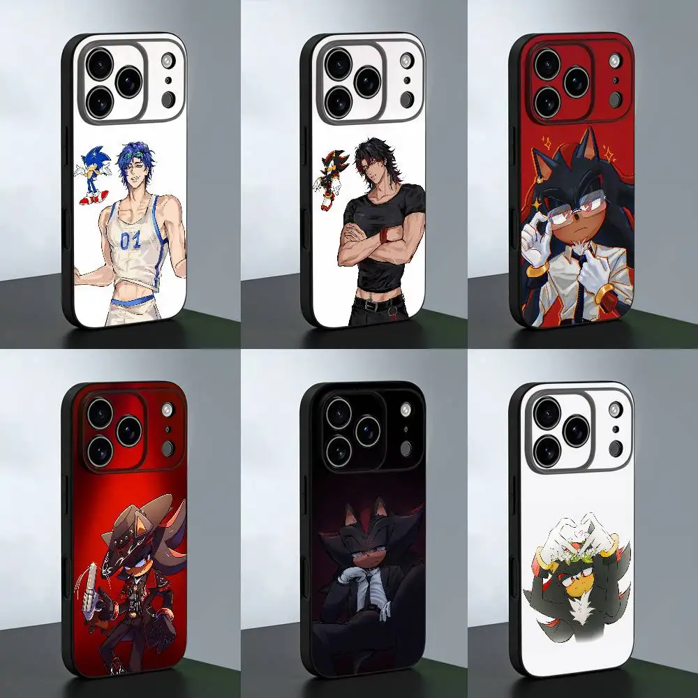 For Shadow The Hedgehog Phone Case For iPhone 14 16 12 15 13 17 11 E Plus Air Mini Pro Max Black Custom Cover