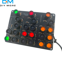 DC 5V Binary Clock Electronic Clock Kit Creative Electronic Welding DIY Parts Alarm Clock Soldering Practice Kit