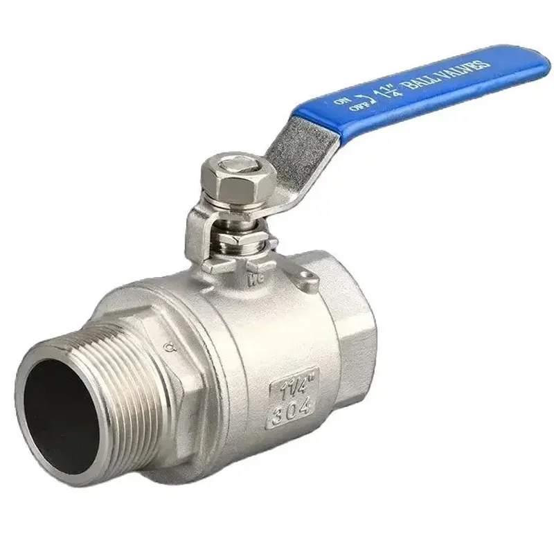 304 Stainless Steel Two Piece Ball Valve 1/4 3/8 1/2