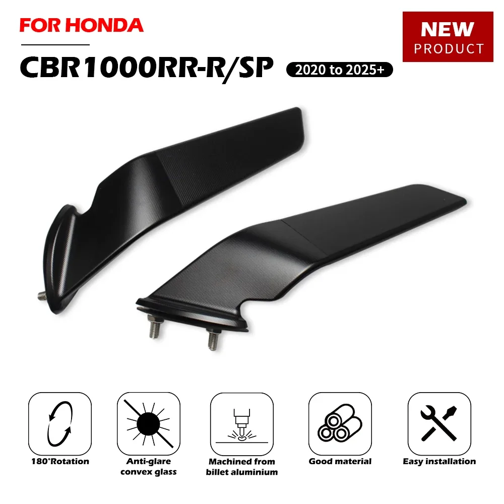 

CBR1000RR-R 2020-2025 + Motorcycle Mirrors Stealth Winglets Mirror For HONDA To Rotate Adjustable Wind Wing Side Rearview Parts