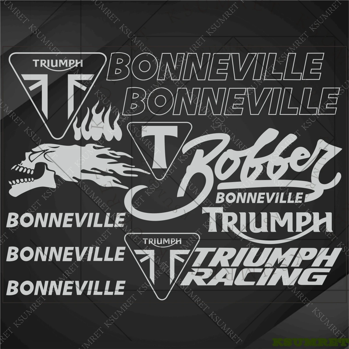 For Triumph Motorcycle Stickers BONNEVILLE Accessories Racing Logo Decals Tank Emblem DIY Waterproof
