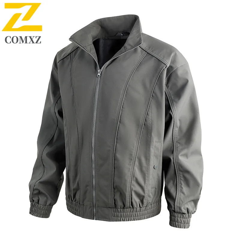 Veste à col montant pour hommes, haute qualité, nouveau modèle, résistant aux intempéries, respirant, manteau à fermeture éclair, Streetwear d'extérieur, vêtements pour hommes, 2025
