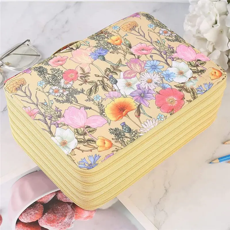 

Новый органайзер для цветных карандашей ABNR на 250 слотов с 5-слойной молнией — вместительная сумка-держатель для ручек для студентов и художников B