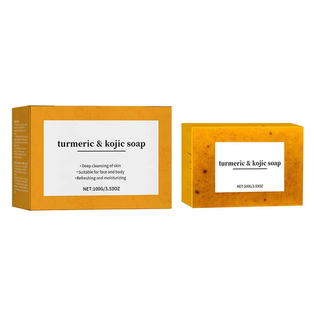 Brightening Soap For Dark Skin Glowing Even Skin Tone Mositen Smooth Deep Cleansing Body Face Wash Handmade Turmeric Kojic T3O0