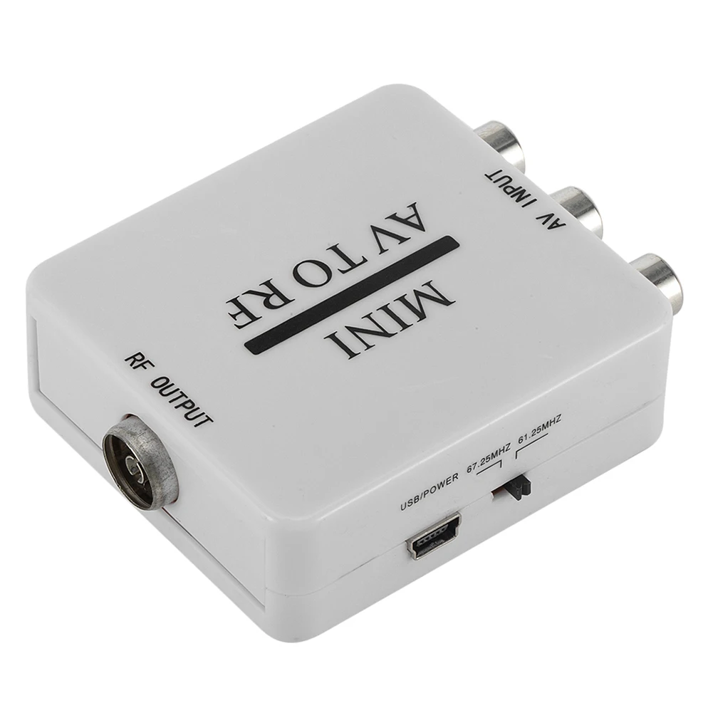Wielofunkcyjny konwerter AV na RF Praktyczny klasyczny adapter wideo HD Obsługa wzmacniacza RF 67,25/61,25 MHz