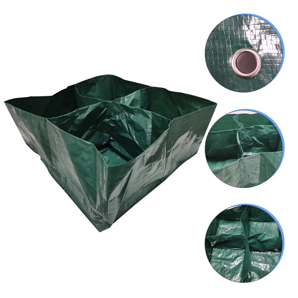 

Raised Garden Bed Four-Grids Outdoor Planting Bag Large Capacity Nursery Container Vegetable Growth Bag Raised Garden Bed