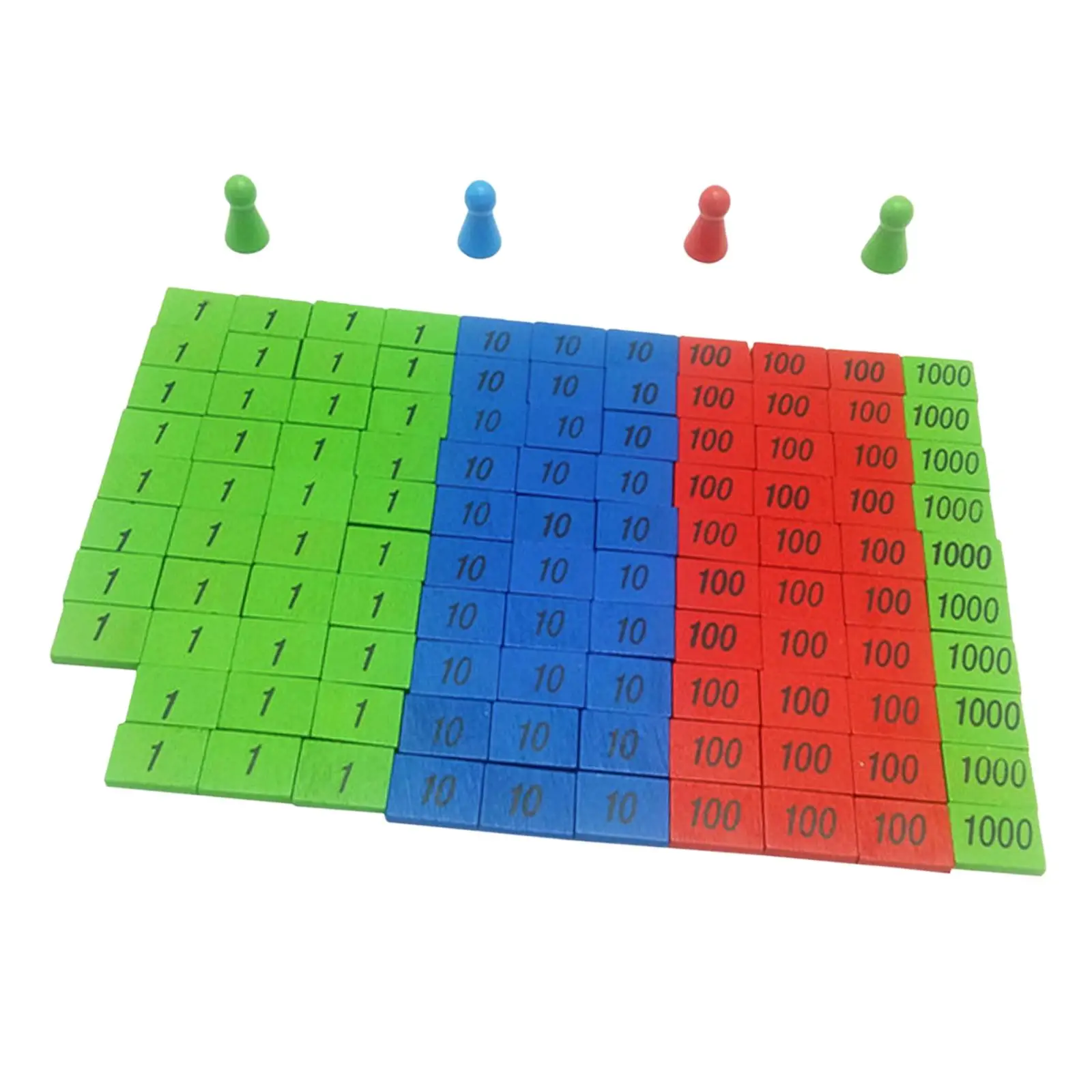 112x Montessori Stamp Game Kids Education Maths Toys Teaching Aids with Wood