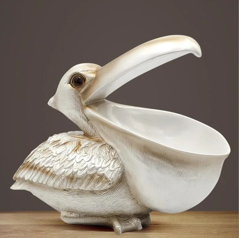 European Big Mouth Resin Birds Crafts Home Furnishings Decoration Jewelry Key Cellphone Storage Box Livingroom Desktop Ornaments