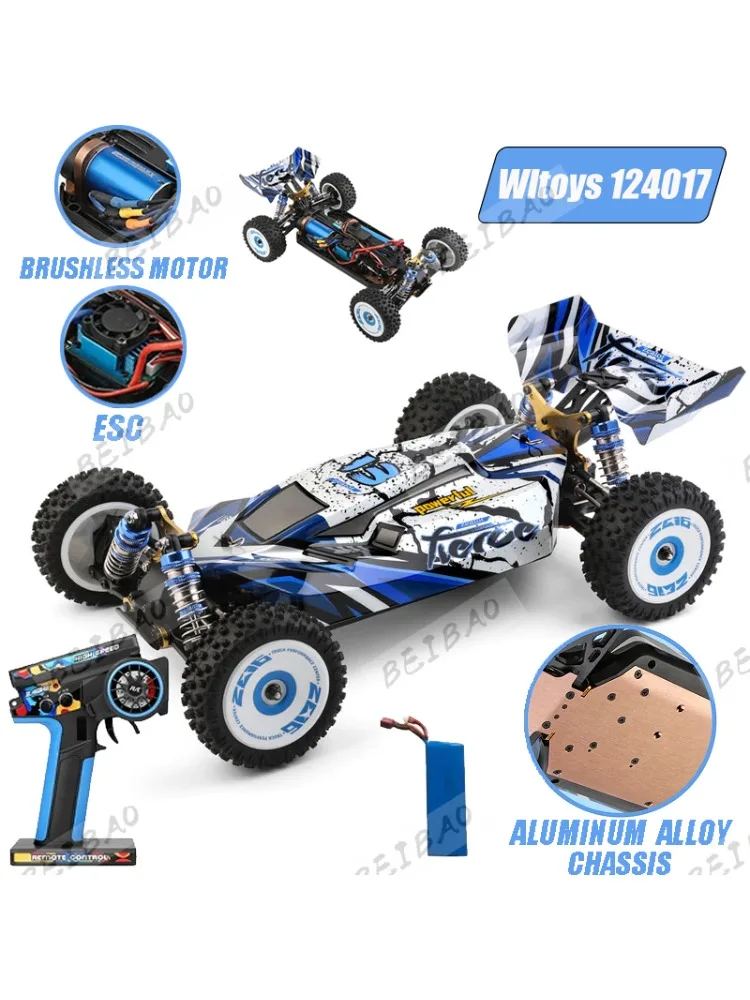 WLtoys 124017 (V2) Véhicule de voiture RC - Véhicule télécommandé sans balais 1:12 adapté aux adultes, véhicule de dérive tout-terrain RTR 4WD