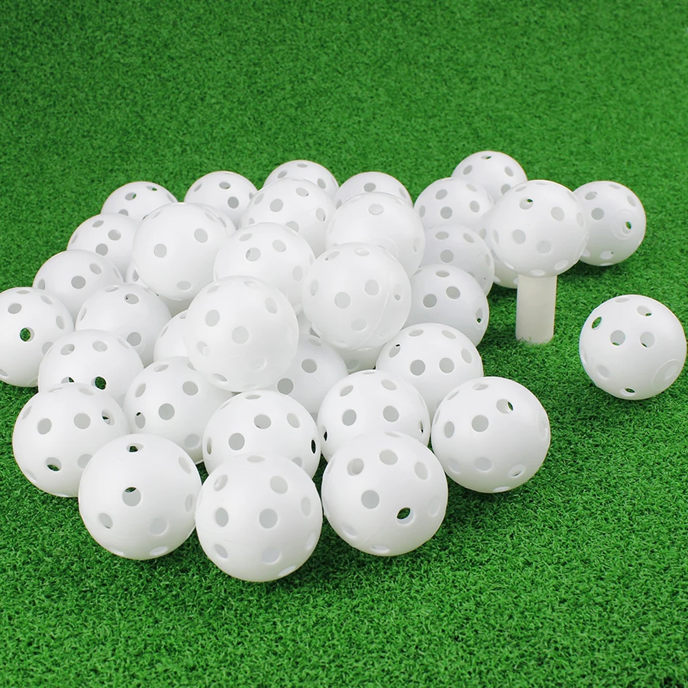 12pcs 40mm Airflow Plastic Perforated Color Indoor Practice Golf Golf Hole Ball Hollow Ball