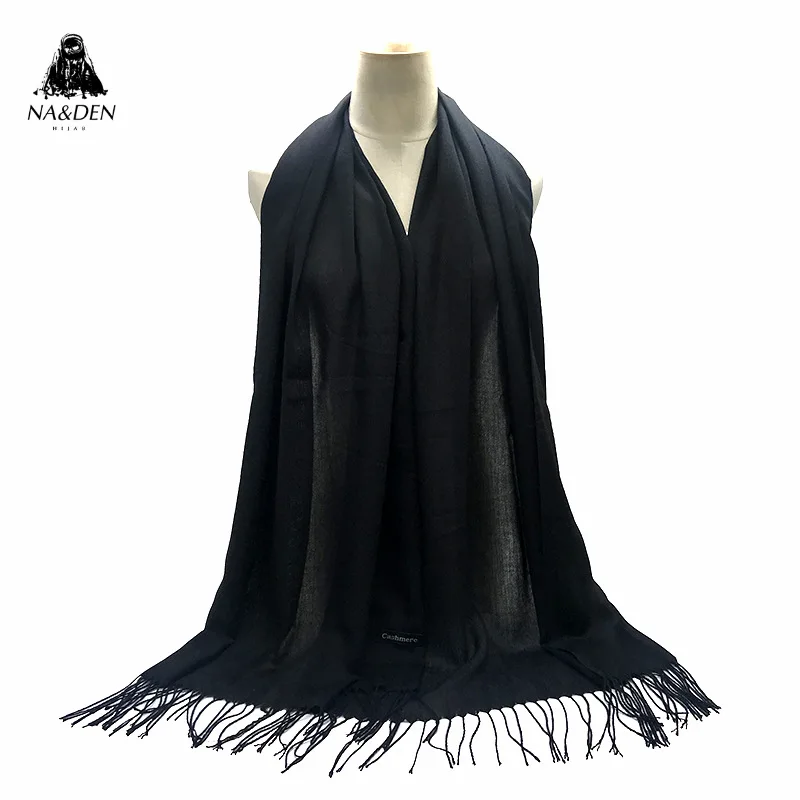 Cross-Border Amazon Thin Cotton and Linen Monochrome Ethnic Two-Head Tassel Women\'s Scarf Shawl One Piece Dropshipping G