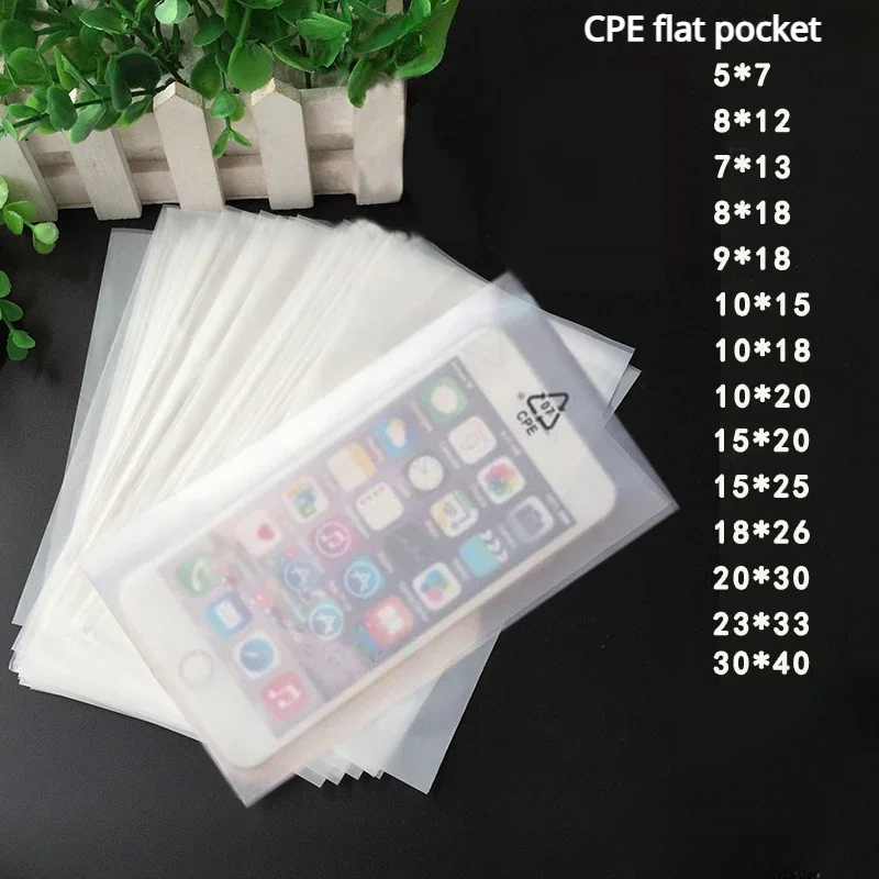 CPE Matte Pocket Top เปิดโปร่งแสงกันฝุ่นป้องกันความชื้นการติดฉลากสิ่งแวดล้อมชิ้นส่วนโทรศัพท์มือถือถุงพลาสติกแพ็ค