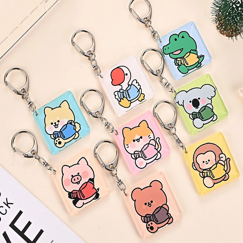 Custom Cartoon Acrylic Photos Keychain Personalized Cute Charm Pattern Keyring Customized Image Bag Pendant Customized Accessory