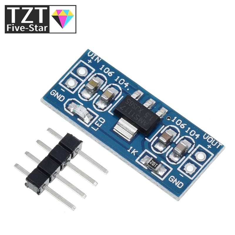 1PCS AMS1117 1.2V 1.5V 1.8V 2.5V 3.3V 5V power supply module AMS1117-5.0V power module AMS1117-3.3V For diy kit