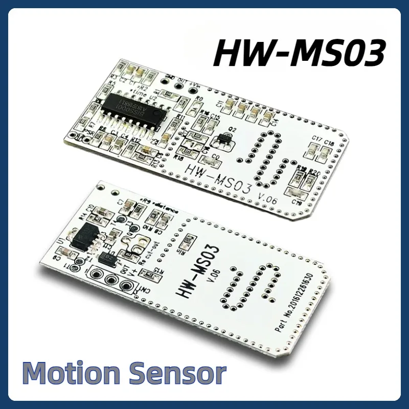 

HW-MS03 High Performance Motion Sensor Module Radar Motion Sensor 2.4GHz To 5.8GHz Microwave Radar Sensor Module for Arduino