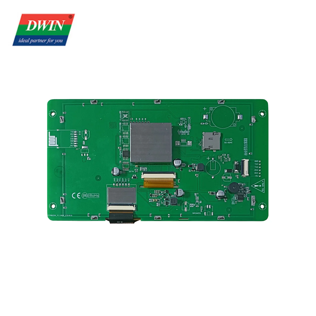 DWIN Layar LCD Tft 7.0 Inci 1024*600 Panel HMI Layar IPS Modul LCD TFT UART Layar LCD Pintar DMG10600C070_03W