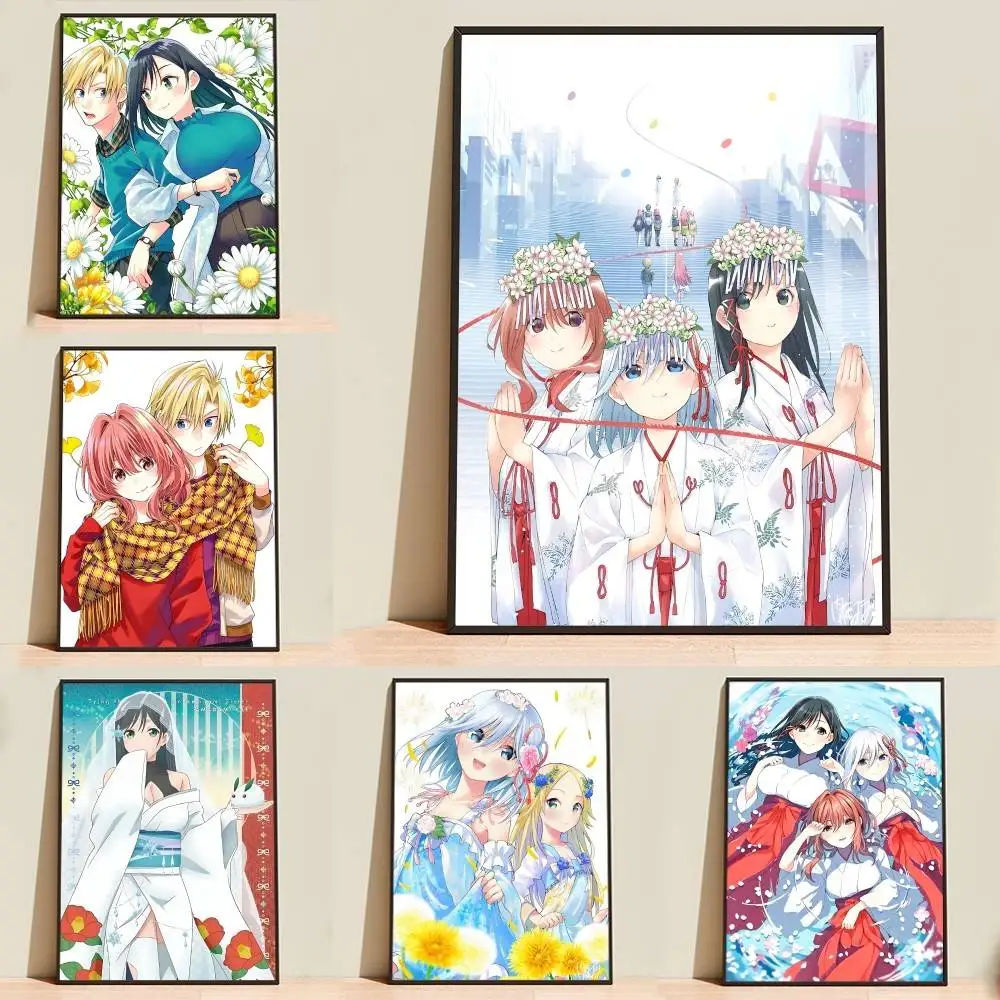 Yae A-Amagami-san Chi no Enmusubi  Poster Self-adhesive Waterproof Paper Sticker Coffee House Bar Room Wall Decor