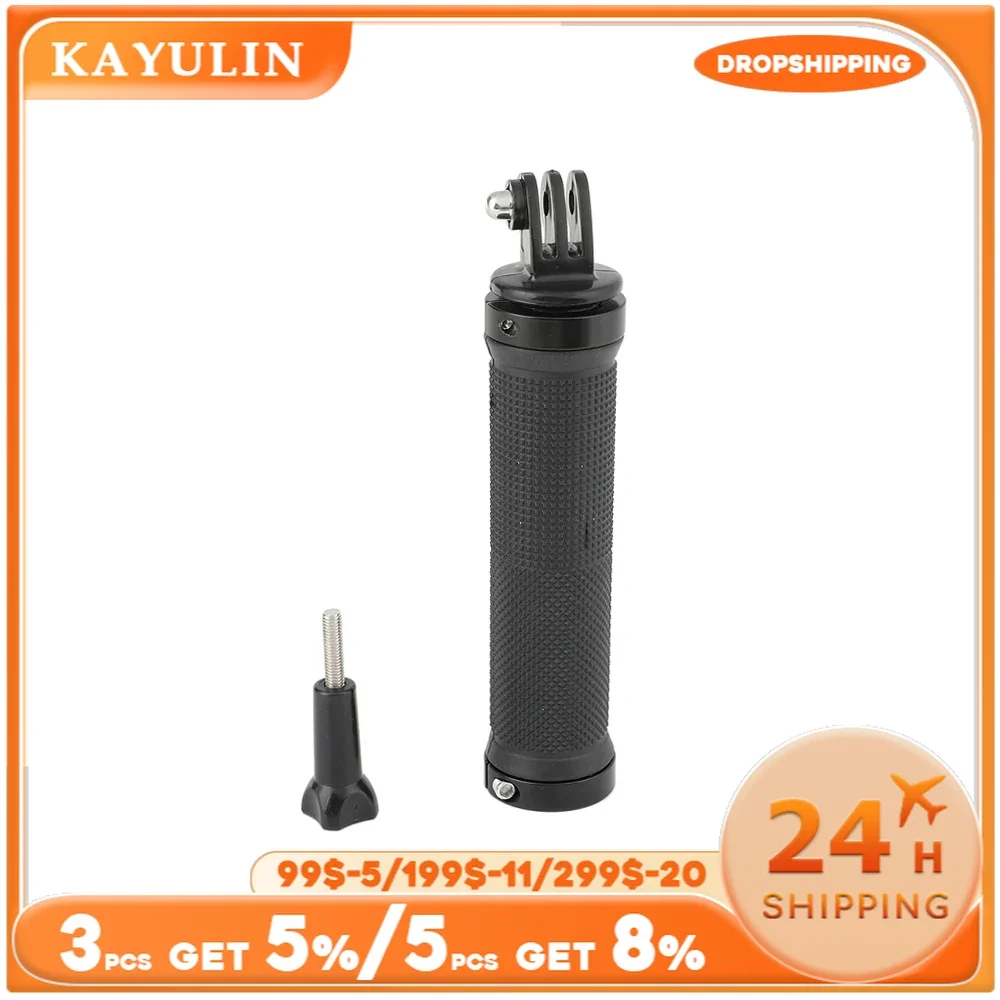 Kayulin Universal Rubber Handgrip With Monopod Support Mount Adapter For GoPr HD HERO 1 2 3 4 Camera