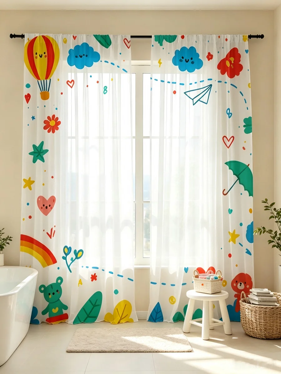 Lot de 2 rideaux transparents  - Curtain Sheer Voile avis et prix