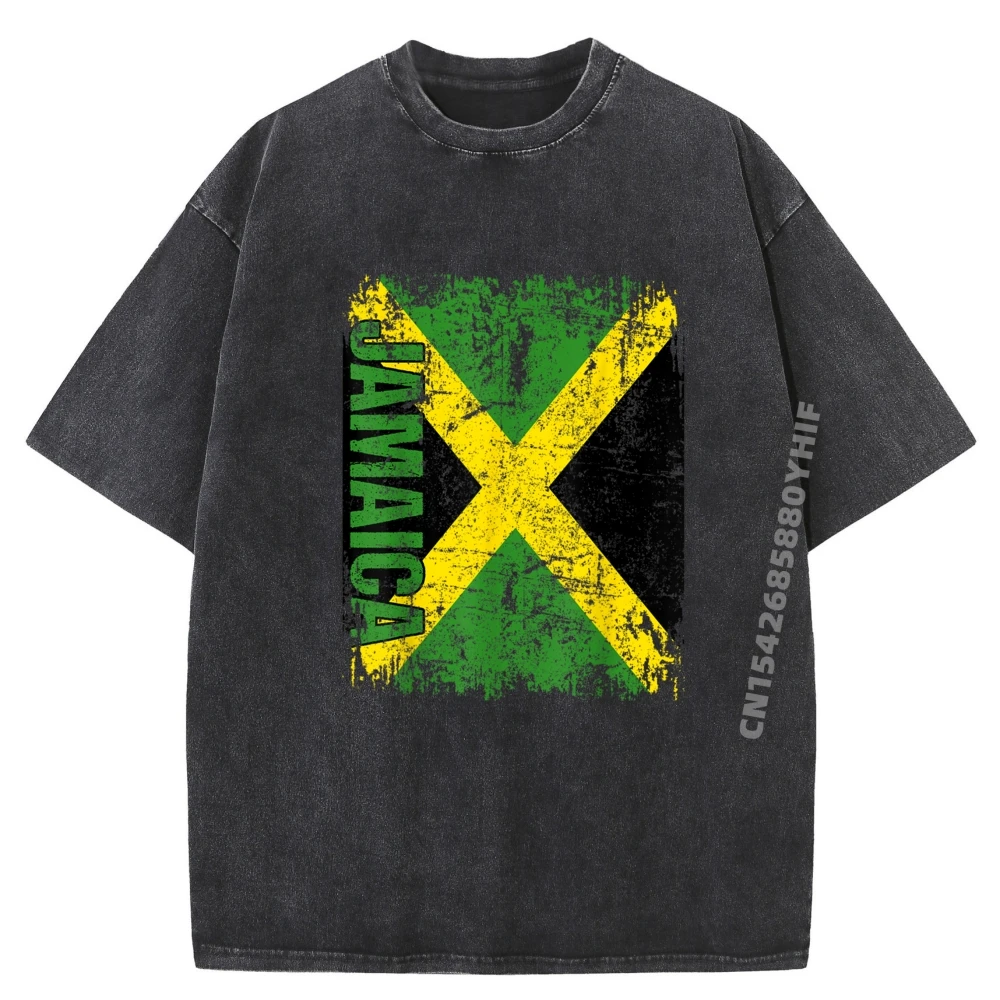 

Jamaica Flag Vintage Jamaica Cotton Graphic Tees Mens Designer Clothes Retro Washed T-shirt Mens Oversized Clothes