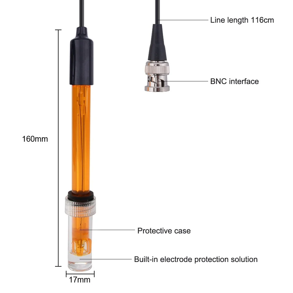 Water Quality Tester ORP Electrode Probe Saturated Colloidal Solution Wide Temperature Range Aquarium Water Quality Tester