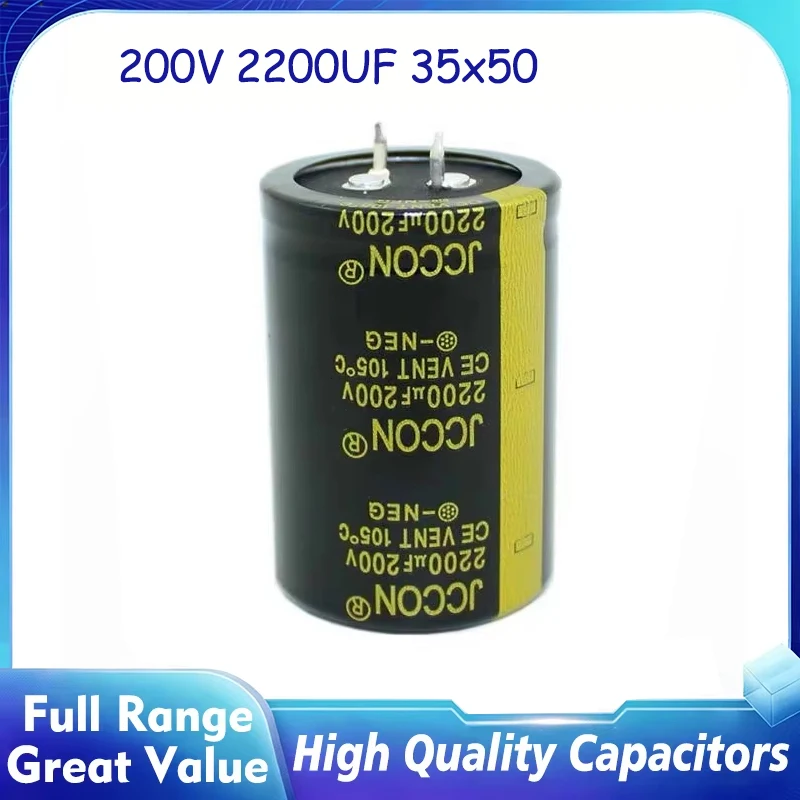

10pcs 200v 2200uf 35*50MM 2200uf 200v Electrolytic Capacitor Volume 35x50mm Best Quality