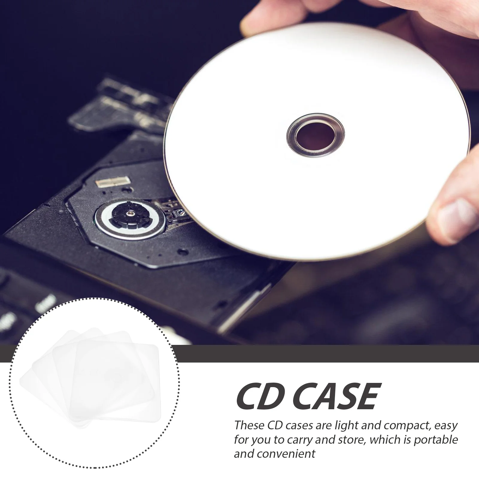 4 Pcs CD Boxes DVD Cases Clear Plastic Storage Holders Compact Lightweight Protects Scratches Home Office Travel Use