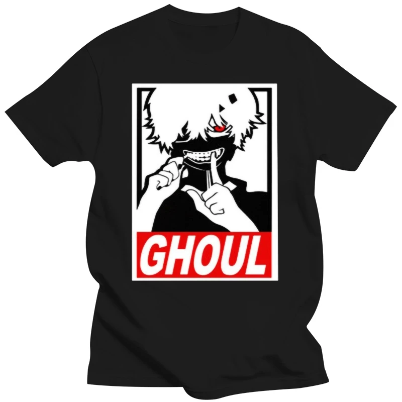 Ghoul Anime T Shirt Mens Tee Kaneki Tokyo Cartoon Clothing Gift New From Us Black Tee Shirt Anime White