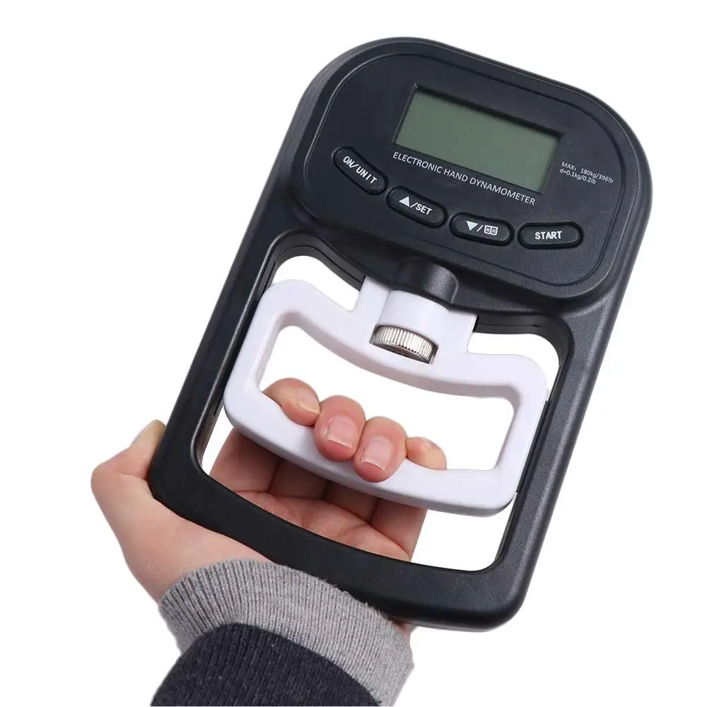 Electronic Grip Strength Tester 396Lbs/180Kg LCD Screen Digital Hand Dynamometer Measurer Type-c/battery