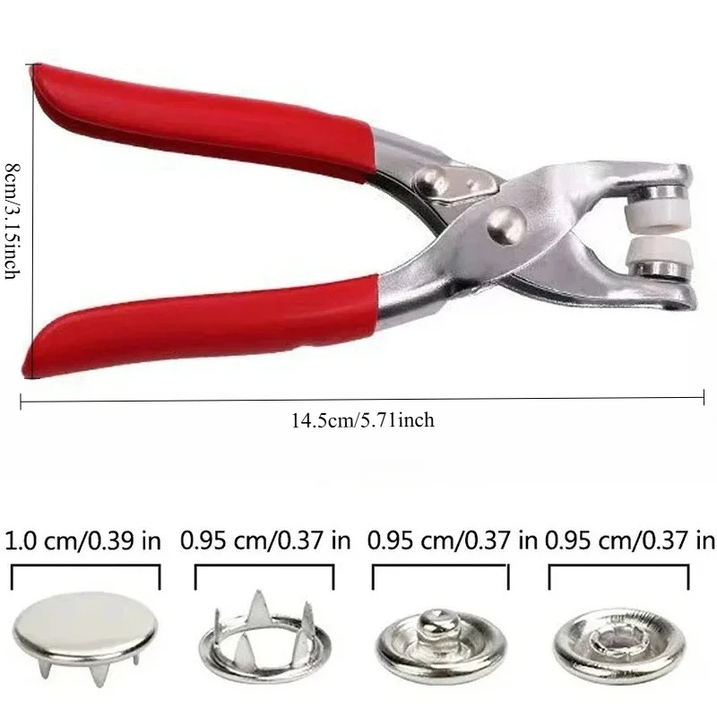 Snap Fasteners Press Tool Kit | Metal Snap Buttons Rings | for Clothing Sewing | DIY Repair Tool Set