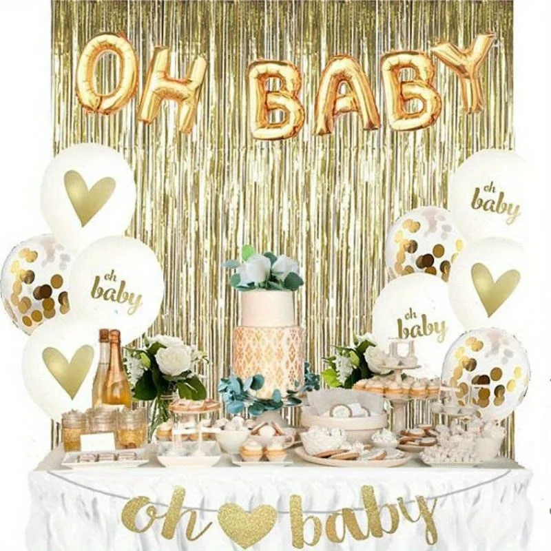 Cortina de Flecos Metálicos oro rosa para puerta y eventos - imagen 3