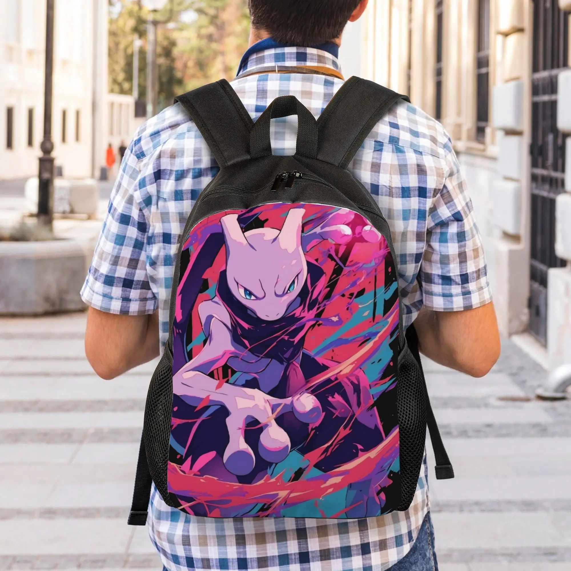 

Back to school season Mewtwo 3 Rucksack Pokemon For Women Good Quality Backpack